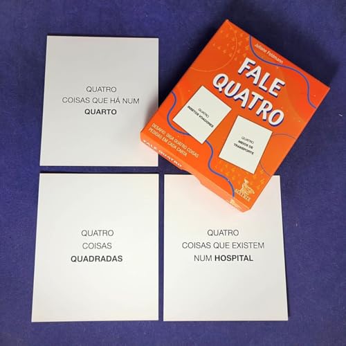 Fale quatro: desafio: diga quatro coisas pedidas em cada carta Fale quatro: desafio: diga quatro coisas pedidas em cada carta - Imagem 3