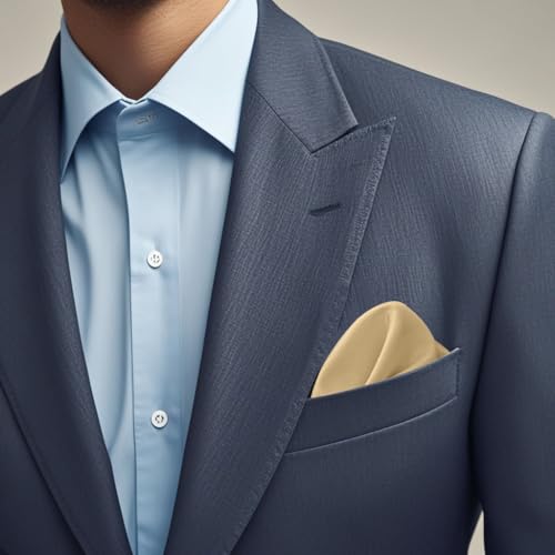 Image of Men's Pocket Square, Solid Color Boys Handkerchiefs for Men Wedding Party