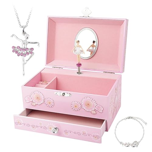 Pink Ballerina Musical Jewelry Box