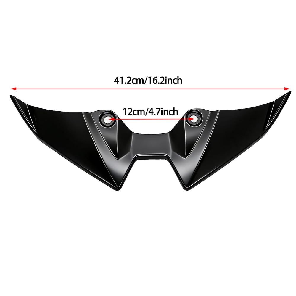 Spoiler anteriori per moto - Labbro anteriore - Copertura alettone Per Kawasaki Z900 e Z900SE dal 2025 in poi Alettoni aerodinamici per carenatura - Prolunga faro anteriore (Nero)