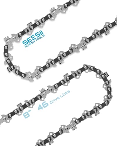 Image of SEESII 8 Inch Mini Chiansaw Chains, 2 Pack,1 /4 inch LP, .043 inch Gauge, 46DL