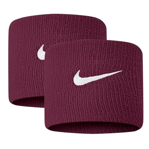 Image of NIKE Premier Swoosh Singlewide Wristbands -Soft, Moisture-Wicking (1 Pair, 2.5 inch Wide)