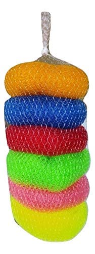 PMK E Store Scrubber Pads for Cleaning Utensils/Kitchen/Dish/wash Basin-Sponge scrubbers Pads for Multipurpose use|Scrub Pads for Utensils|Scrub Pads for Kitchen Cleaning|Scrub Pads|-Pack of 6