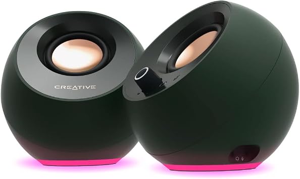 Creative Pebble Pro Alpine Green USB/Bluetooth/3.5mm Pin 20W RMS Peak Output 60W USB Type-C/A SP-PBLPRO-GR