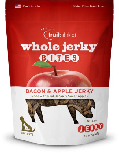 Fruitables Small Dog Treats – Whole Jerky Bites – Healthy Treats – Bacon & Apple Flavor – 5 Ounces #TOP25