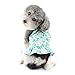 Ranphy Hawaiian Dog Dress Harnesses for Small Girl Dog Floral Pet Suspender Skirt Puppy Summer Beach Sundress Doggy Cats Outfit, Blue, M