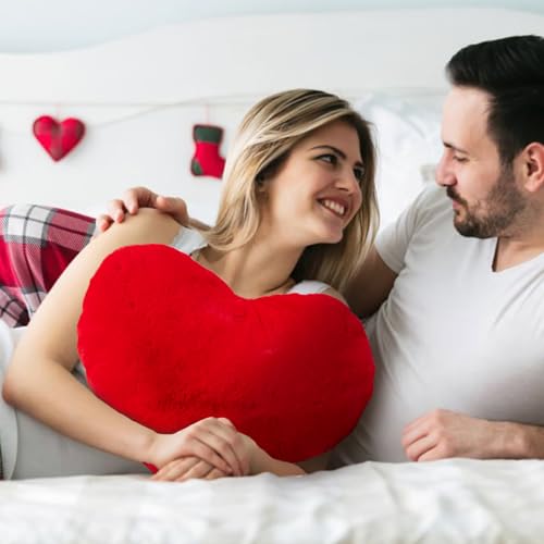 Miniatura 3 de Yhoelata Cojin Corazon, Rojo Cojines Peluche Corazon, Pequeño Almohada En Forma De Corazón Cojín Sofa Personalizado, Cojines Cama Decorativos Aesthetic, Regalo 25x35cm