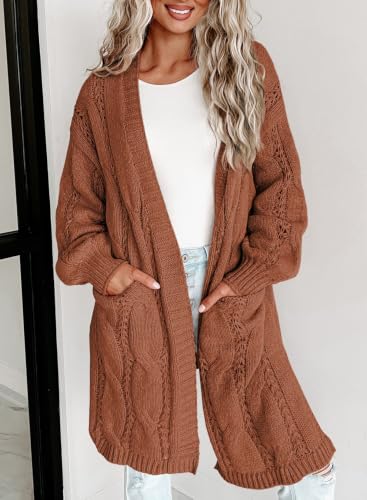 Image of Dokotoo Women Long Cardigan Open Front Knit Sweater 2026