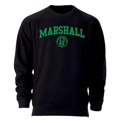 Barnesmith Marshall University Thundering Herds Adult Unisex Crewneck Sweatshirt, Heritage, Black, X-Large