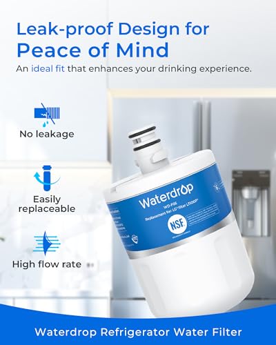 Waterdrop 5231JA2002A Refrigerator Water Filter, Replacement for LG® LT500P®, GEN11042FR-08, ADQ72910911, ADQ72910901, Kenmore 9890, 46-9890, LFX25974ST, 2 Pack (Package May Vary)