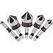 5PCS Countersink Drill Bit Set, Premium HSS Countersink Drill Bit with 82-Degree, 5 Flutes 1/4 Inch Quick-Change Hex Shank, 1/4 Inch to 3/4 Inch Size, Counter Sink Drill Bits for Wood, Metal, Plastic