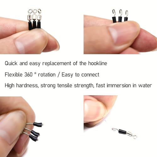 Conectores rápidos de acero inox para pesca 150 pzas miniatura 3
