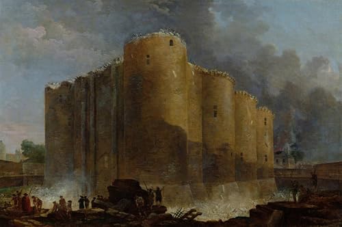 Impression d'art Hubert Robert tableau de la Bastille toile haut de gamme 60x90