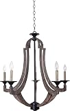 Winton 5 Light Chandelier Weathered Pine