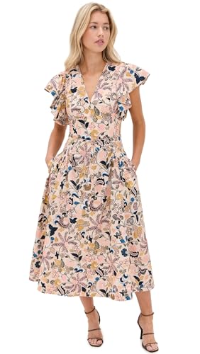 Ulla Johnson Women's Darya Drop Waist Midi Dress