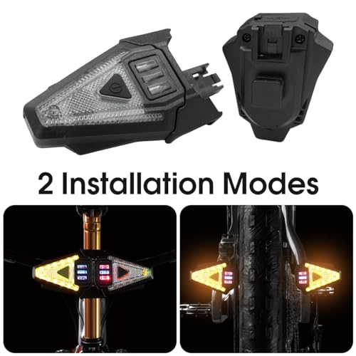 Clignotants de vélo feu arrière WASAGA rechargeables à télécommande sans fil - 2