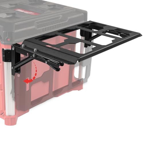 Folding Side Storage Mount Compatible with Milwaukee PACKOUT Tool Box System, Foldable Side Organizer Holder for Compact Tool Boxes, Organizers, Backpacks & Tool Pouches,Aluminum by BPOPO - Used condition - US$40.18