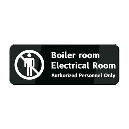 peiyeety Vintage Metal Tin Sign, Boiler Room Electrical Room Sign, Rustic Wall Decor for Home, Workshop, Utility Room, Man Cave, Office, Farmhouse, Patio, Garden, Porch, Living Room, 4 * 16 inch