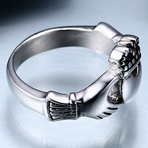Jude Jewelers Retro Vintage Stainless Steel Claddagh Celtic Irish Heart Promise Anniversary Ring3