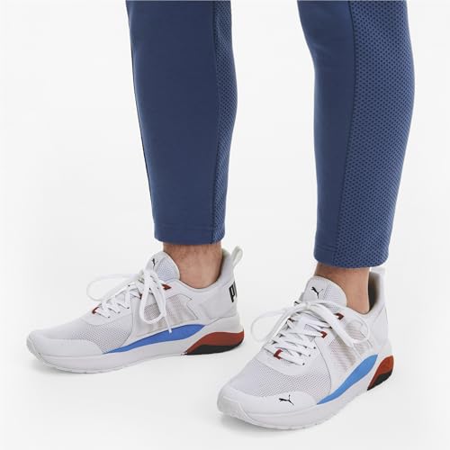 Image of PUMA Unisex^Unisex's Anzarun Sneakers, White Black High Risk Red, 5