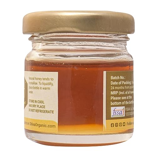 Image of Shiva Organic Acacia flower Honey NMR certified 100% Natural Healthy and Pure Honey No Added Sugar Flavour Unadulterated Sourced ethically from Acacia flower (30 G)