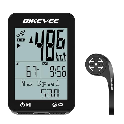 Bikevee GPS Bike Computer Wireless with Auto Start/Stop & Auto