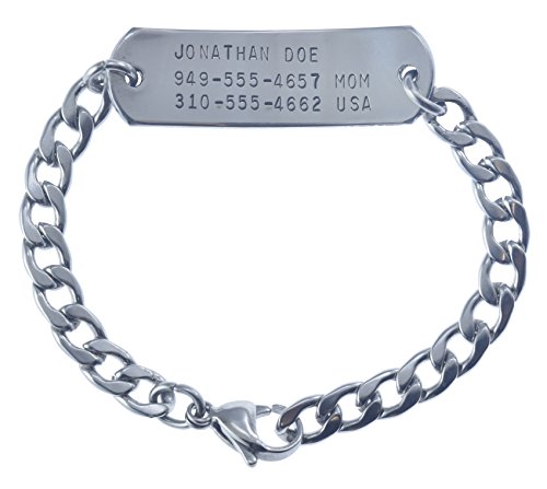 Custom Severe Peanut Allergy Childrens Med Alert Bracelet. Small 6" Adjustable (Includes FREE Engraving)3