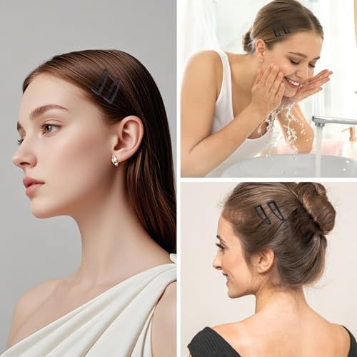 50 pinzas dobles para cabello grueso y fino, metal miniatura 7