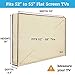 Garnetics Outdoor TV Cover 55 Inch – Waterproof & Weatherproof TV Enclosure, Smart Shield Screen Protector, Outside TV Covers for Moving & Storage - Beige