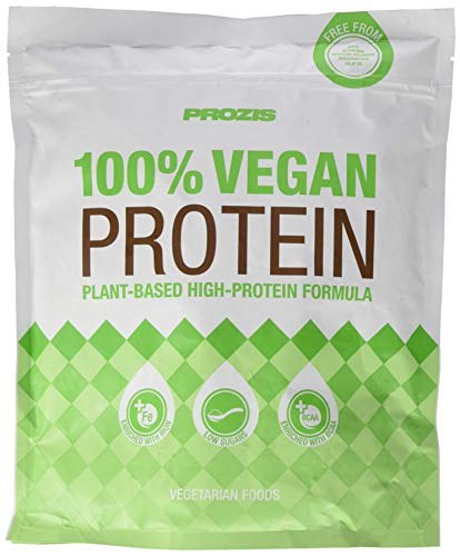 Prozis 100% Vegan Protein, Pulver, 900 g Schokolade-Haselnuss - Rein Veganes Protein, geeignet für Veganer und Vegetarier Cover