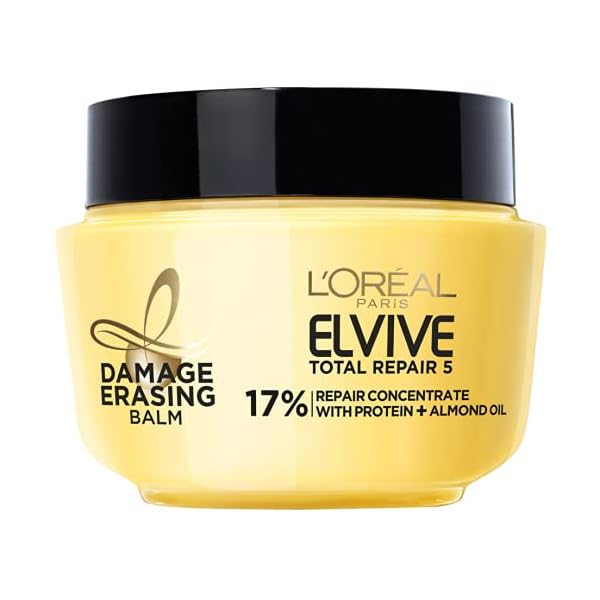 L'Oreal Paris Elvive Total Repair 5 Damage-Erasing Balm with Almond and Protein, 8.5 Ounce