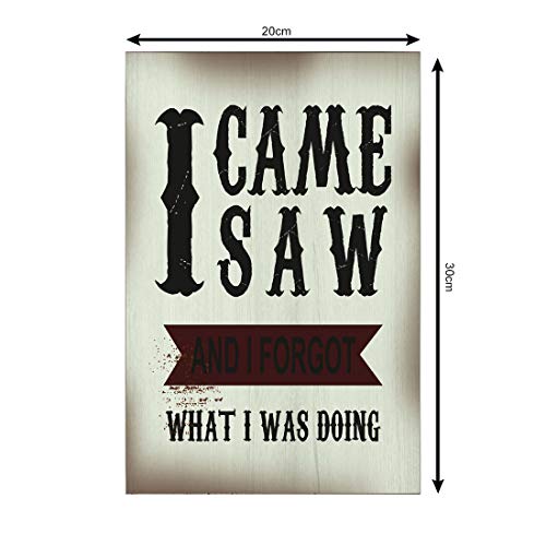Image of Sehaz Artworks Home Decor Items | Room Decor | Wall Decor | living Room Decorative Items | I-Came' Rust Looks Wall Sign for Wall Decoration Tin Sign (MDF, 30 cm x 20 cm x 0.3 cm)