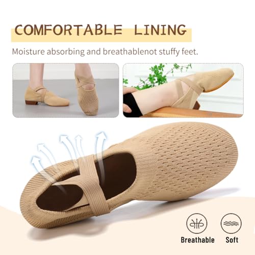 Women's Latin Dance Practice Shoes for Beginners 1" Low Heel Standard Ballroom Social Salsa Dancing Shoes2