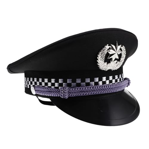 FRCOLOR Halloween Captain Hat Men's Adjustable Pilot Cap for Airline Yacht Captain Pirate Costumes Adult Stylish Theme Party Accessory