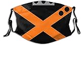 Petirmoso Kacchan Bakugo Washable Reusuable Face Fashion Mask Mouth Adjustable Earloop Black