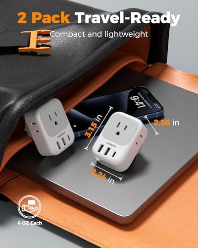 TESSAN UK Adapters for Travel, Type G Adaptor, 2 Pack - 4