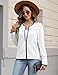 Totatuit Women's Zip Front Cardigan for Women Casual Jacket Lightweight Fashion Knitted Sweater with Zipper Fall Tops White X-Large