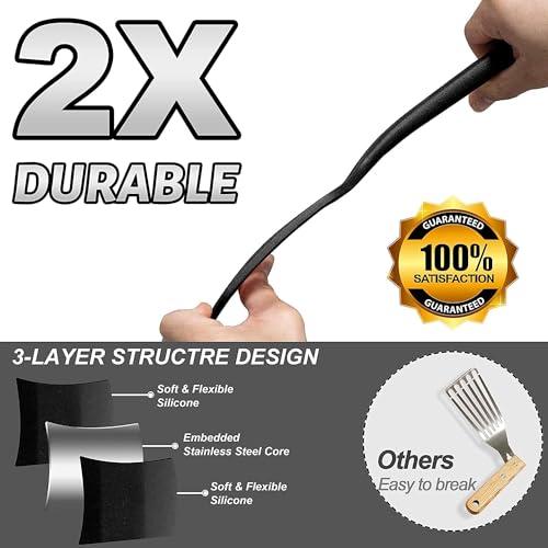 Image of Spatula Turner, Shovel Non-Resistant for Kitchen Tool Utensil (Black)