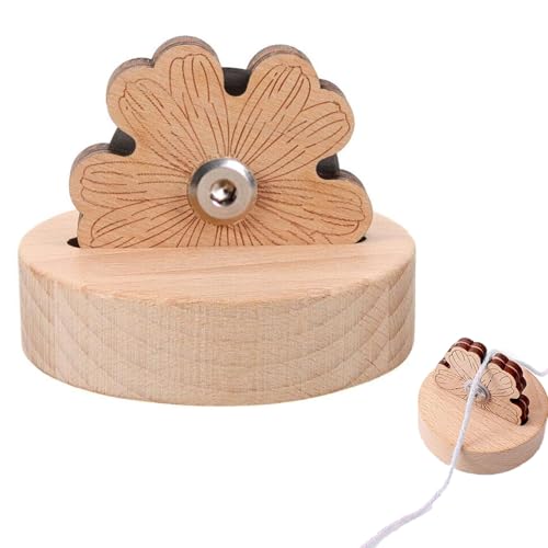 Thread Cutter For Chain Piecing In Quilting Thread Yarn Cutter Pendant For Sewing With Flower Shape Solid Wooden Tools For Seam Craft Projects