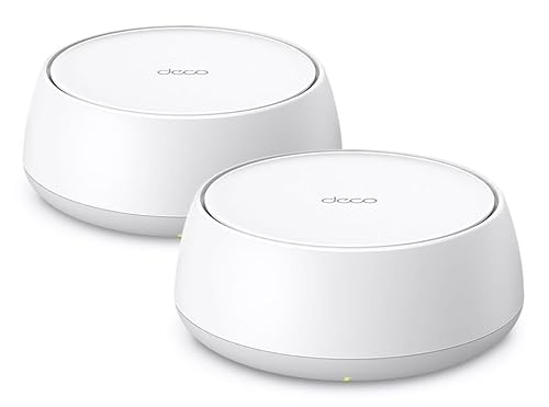 TP-Link Deco BE25 BE3600Mbps Whole Home Mesh WiFi 7 System, 688 Mbps a 2.4 GHz + 2882 Mbps a 5 GHz, 2 × 2.5 Gigabit Puertos, AI Mesh WiFi Booster, MLO, Alexa y Google Assistant, HomeShield