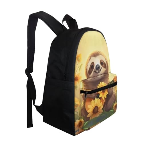 Cute Sloth Kids Backpacks for Teen Girls for Middle School Custom School Backpack for Girls 10-12 Aesthetic White Set with Lunch Box Kids Travel Back Pack with Water Bottle Pockets2