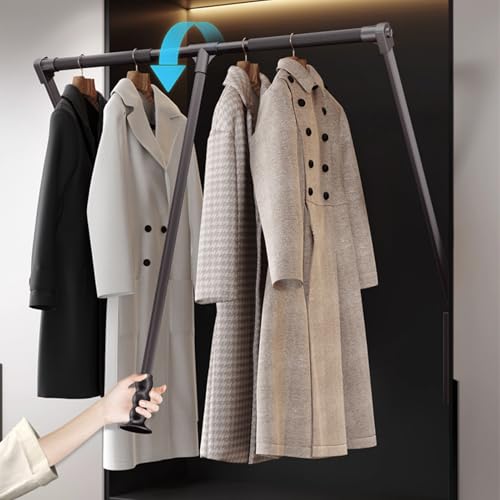 Penderie rabattable télescopique pour optimiser le rangement du dressing - 7