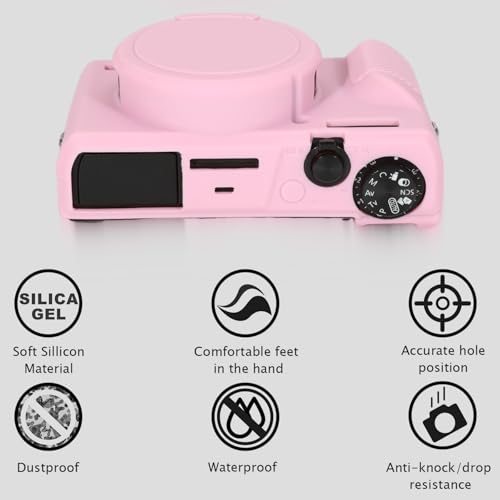 Funda Silicona Rosa para Cámara Canon G7X Mark III miniatura 4