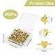 250 Stück Musterbeutelklammern Herzform, Mini Herzförmige Brads Musterklammern Herz Metall Scrapbooking Brads, Gold Rundkopfklammern Verschlussklammern für Schule Büro Papier DIY Basteln Handwerk
