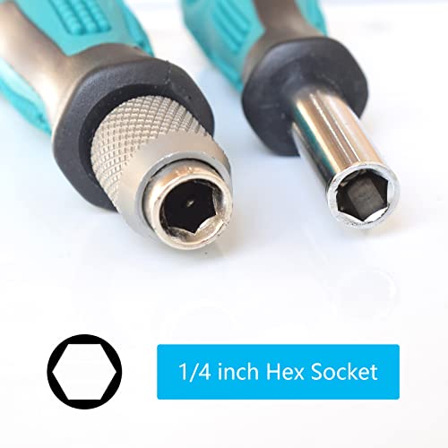 1/4 Hex Screwdriver Bit Holder Handle 2Pcs, Skziri Hex Screwdriver Bit Handle Holder Set With 1 Quick Change Handle And 1 Magnetic Screwdriver Bit Holder Handle #TOP2