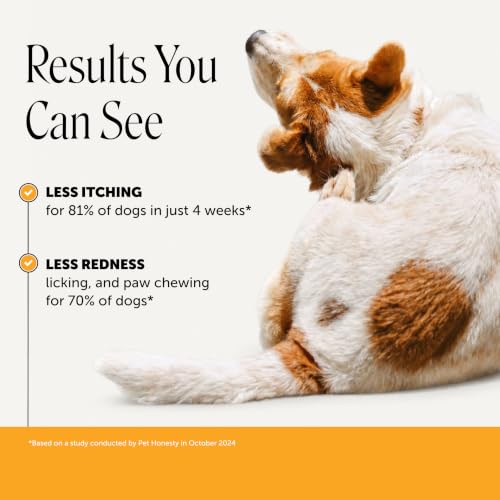 Image of Pet Honesty Max Strength Dog Allergy Chews - Extra Strength Itch Relief - Paw Chewing, Licking & Scratching - Severe Seasonal Allergies Support with Colostrum, Zinc & Mushrooms (Chicken, 90 Ct)
