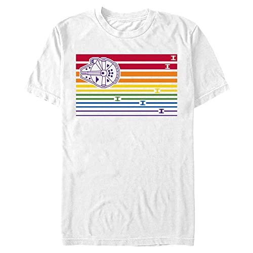 T-Shirt Star Wars Homme Arc-en-Ciel à Rayures de Bateau Graphiques