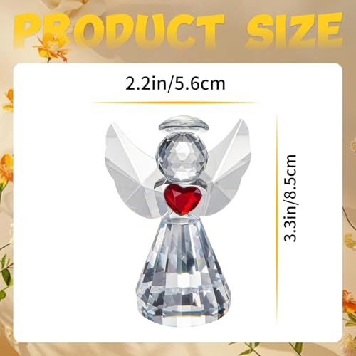 Figura de Ángel de Cristal de 8.4 cm miniatura 2