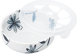 レンジパック 蓋付き フタ付き ボウル/ノンラップ小鉢 黒花/保存鉢 うつわ 漬物 作り置き 常備菜 日本製 和食器 かわいい