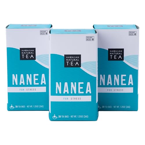 Image of Nanea Chamomile Tea, Caffeine-Free Herbal Tea, All-Natural and Wellness Tea, Calming Hot Tea, Vegan and Keto-Friendly, 60 Tea Bags, 36 g -Hawaiian Natural Tea